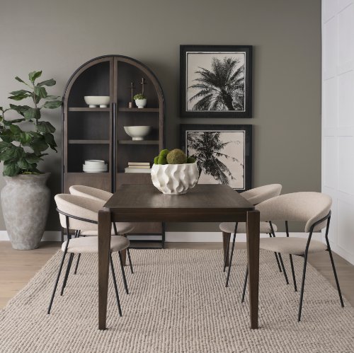 70863 - Teva Dark Brown Wood Rectangular 72" Dining Table