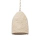 70918 - Tosha 1-Light Cotton Rope Bell Pendant