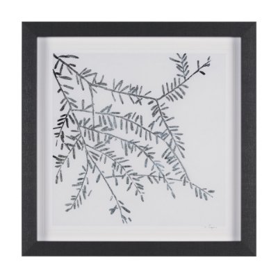 15544 - Evergreen Branches I by Mercana Studio a Hand Embellished Framed Art Print Matted under Glass