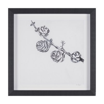 15546 - Evergreen Branches III by Mercana Studio a Hand Embellished Framed Art Print Matted under Glass