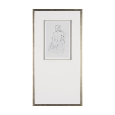 15565 - Sitting Model I by Mercana Studio a Hand Embellished Framed Art Print Matted under Glass