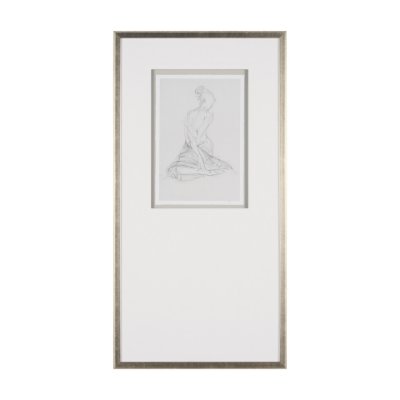 15566 - Sitting Model II by Mercana Studio a Hand Embellished Framed Art Print Matted under Glass