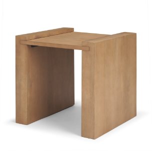 Wesson Light Brown Wood Accent Table