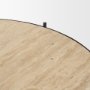 71042-AB - Wade Travertine Marble w/ Matte Black Metal Coffee Tables