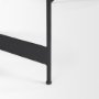 71042-AB - Wade Travertine Marble w/ Matte Black Metal Coffee Tables