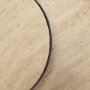 71043-AB - Wade Travertine Marble w/ Matte Black Metal End Tables