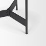 71043-AB - Wade Travertine Marble w/ Matte Black Metal End Tables