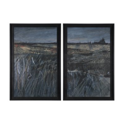 15575 - Captivating Views (Set of 2) by Mercana Studio a Hand Embellished Framed Art Print Matted under Glas
