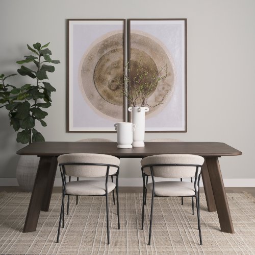 71057-AB - Welborn 72" Dark Brown Wood Rectangular Dining Table