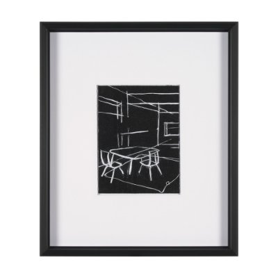 15675 - Interior Sketch III by Mercana Studio a Hand Embellished Framed Art Print Matted under Glass