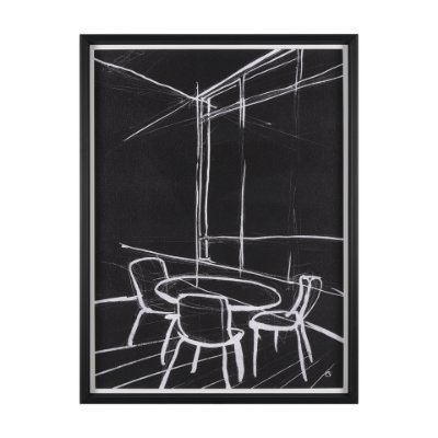 15678 - Interior Sketch VI by Mercana Studio a Hand Embellished Framed Art Print