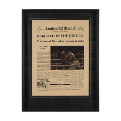 15696 - Rumbled In The Jungle! by The Vintage Collection a Hand Embellished Framed Art Print Matted under Gl