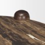 71122-AB - Jovia Brown Mango Wood W/ Cappuccino Marble Round Coffee Table