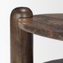 71122-AB - Jovia Brown Mango Wood W/ Cappuccino Marble Round Coffee Table