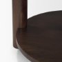 71123-AB - Jovia Brown Mango Wood W/ Cappuccino Marble Round Side Table