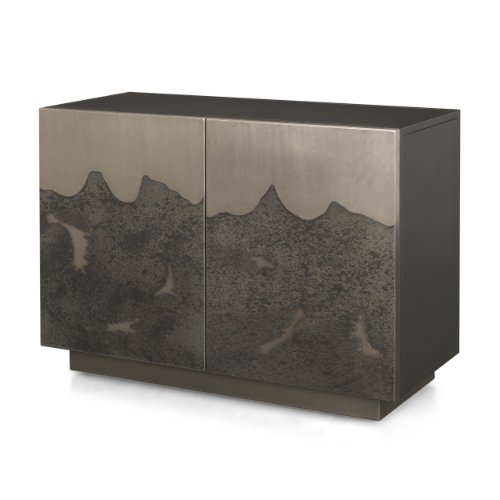 71073 - Roxdale Acid Washed Iron Metal Accent Cabinet