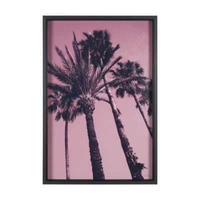 15702 - Pink Palms II by Deborah Revell a Hand Embellished Framed Photo Art Print