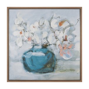 Magnolia Bouquet by Mercana Studio a Hand Embellished Textured Framed Canvas