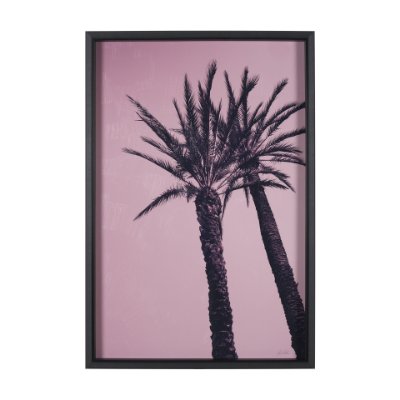 15701 - Pink Palms I by Deborah Revell a Hand Embellished Framed Photo Art Print