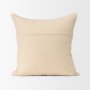71086 - Jaela 22x22 Beige/Black Striped Checkered Square Throw Pillow Cover