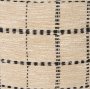 71086 - Jaela 22x22 Beige/Black Striped Checkered Square Throw Pillow Cover