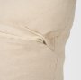 71100 - Jenner 22x22 Cream Cotton Linen Blend Square Pillow Cover