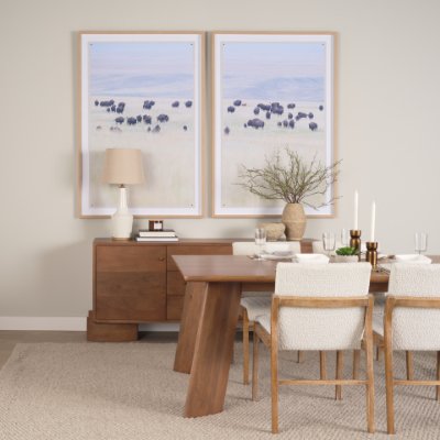 71110-AB - Jonan Brown Solid Mango Wood Rectangular Dining Table
