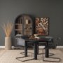 70883-AB - Soma Textured Black Mango Wood Round Dining Table