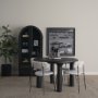 70883-AB - Soma Textured Black Mango Wood Round Dining Table