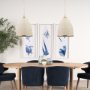 70752 - Saliha Cane w/ Brass Metal Pendant Light