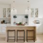 70753 - Sadah Large Clear Blown Glass w/ Gold Metal Pendant Light