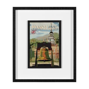 Pennsylvania Go USA (M) by Mercana Studio a Framed Art Print Matted under Glass