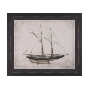 Bluenose II by Mercana Studio a Hand Embellished Framed Art Print