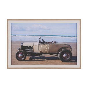 Retro Racing - Automobile by Ben Wood a Framed Photo Art Print Matted under Glass