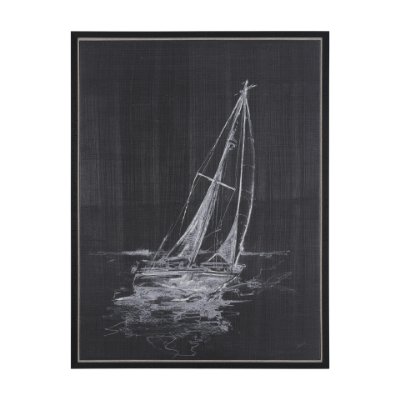 102671-FL - Sail Away II by Mercana Studio a Hand Embellished Textured Framed Canvas
