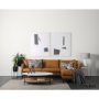 69924-AB - Larkin Marble Top w/ Brown Wood Shelf Round Coffee Table