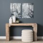 40747 - Memory Lanes Diptych Italian Laneway Original Hand Painted on Canvas Oil Painting