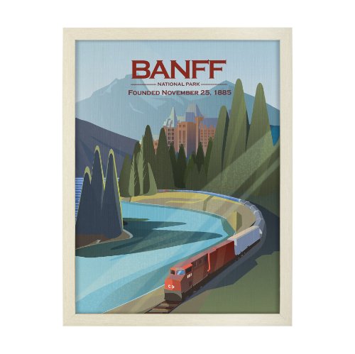 15822 - Banff Go Canada (L) by Mercana Studio a Hand Embellished Decograph Framed Art Print