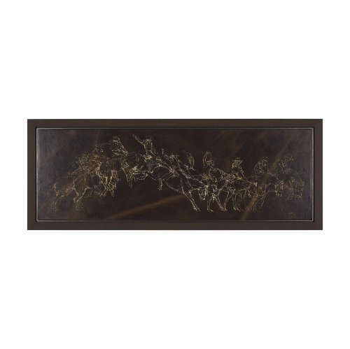 102669-FL - Ride 'Em Cowboy by Mercana Studio a Hand Embellished Textured Framed Canvas