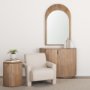 70622 - Celeste Light Brown Wood Medium Arched Mirror