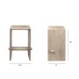 69192 - Aida 26" Seat Height Light Gray Wood Counter Stool