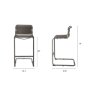 69281 - Berbick 43" Total Height Brown/Gray Suede w/ Iron Frame Bar Stool