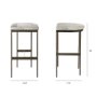 69385 - Millie 30H Hair-on-hide Seat W/ Gold Frame Bar Stool