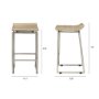 69554 - Givens 25.8"H Seat Height Brown Wood W/Silver Metal Frame Counterstool