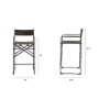 69629 - Direttore 19.3L x 19.3W x 40.2H Brown/Gray Suede W/ Metal Frame Counter Stool