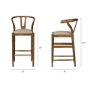 68499 - Trixie Cream Upholstered Seat Brown Wood Frame Bar Stool