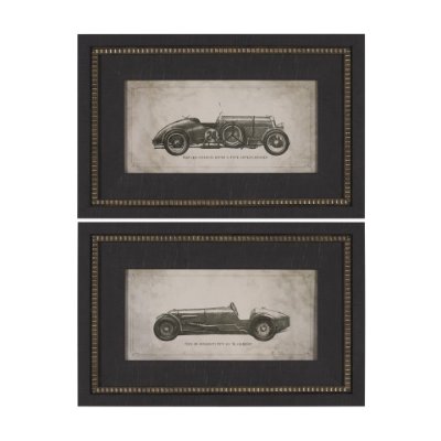 15748 - Race Day (Set of 2) by Mercana Studio a Hand Embellished Framed Art Print