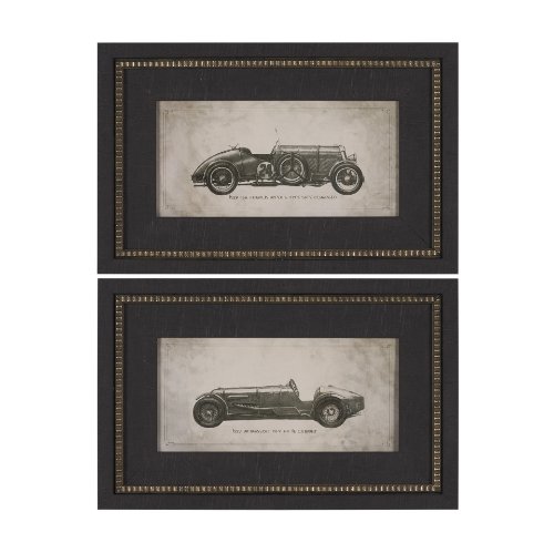 15748 - Race Day (Set of 2) by Mercana Studio a Hand Embellished Framed Art Print
