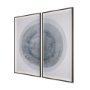 15794 - Blue Eclipse (Set of 2) by Mercana Studio a Hand Embellished Framed Art Print Matted under Glass