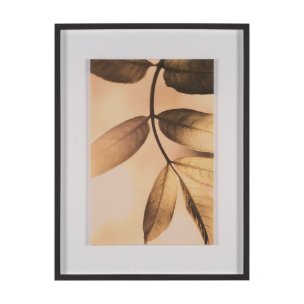 Leaf Imaging by Michael Banks a Hand Embellished Framed Photo Art Print Matted under Glass